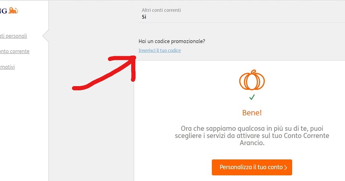 Istruzioni apertura conto corrente arancio ING Direct promozioni