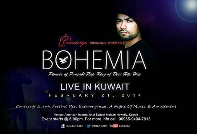 BOHEMIA the Punjabi Rapper - Live in Kuwait, Feb. 21 2014
