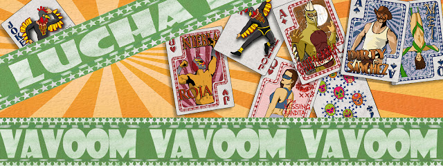 Lucha VaVoom playing cards souvenir.  Pubished deck for sale.