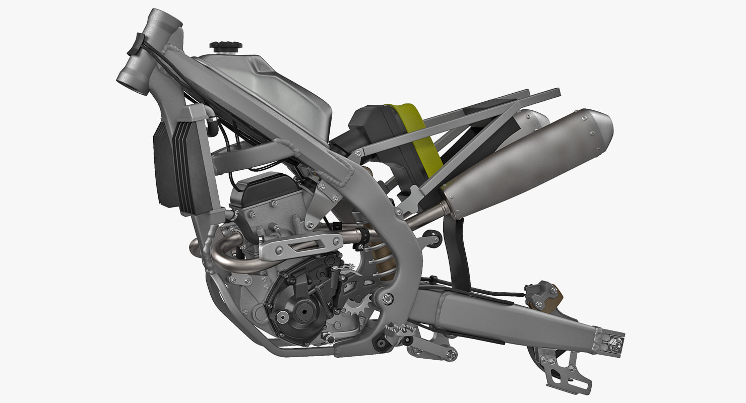Motorcycle chassis carrying engine 