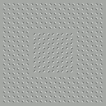 Optical Illusion in which pattern in the Central seems to be Moving