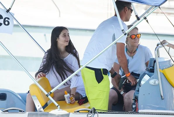 Infanta Elena of Spain and her daugther Victoria Federica Marichalar Borbon attended the training day of 37th Copa del Rey Mapfre Sailing Cup