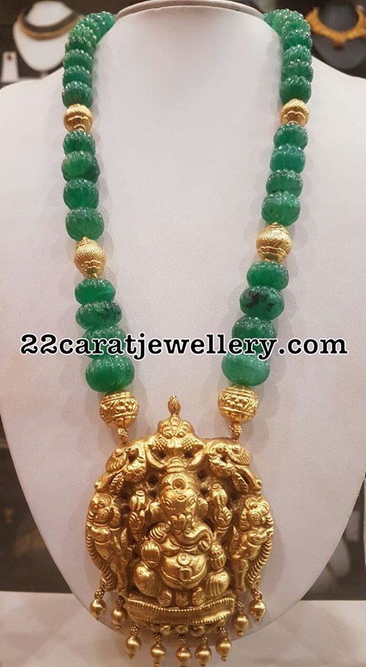 Beads Chains with Silver Metal Pendants Jewellery Designs