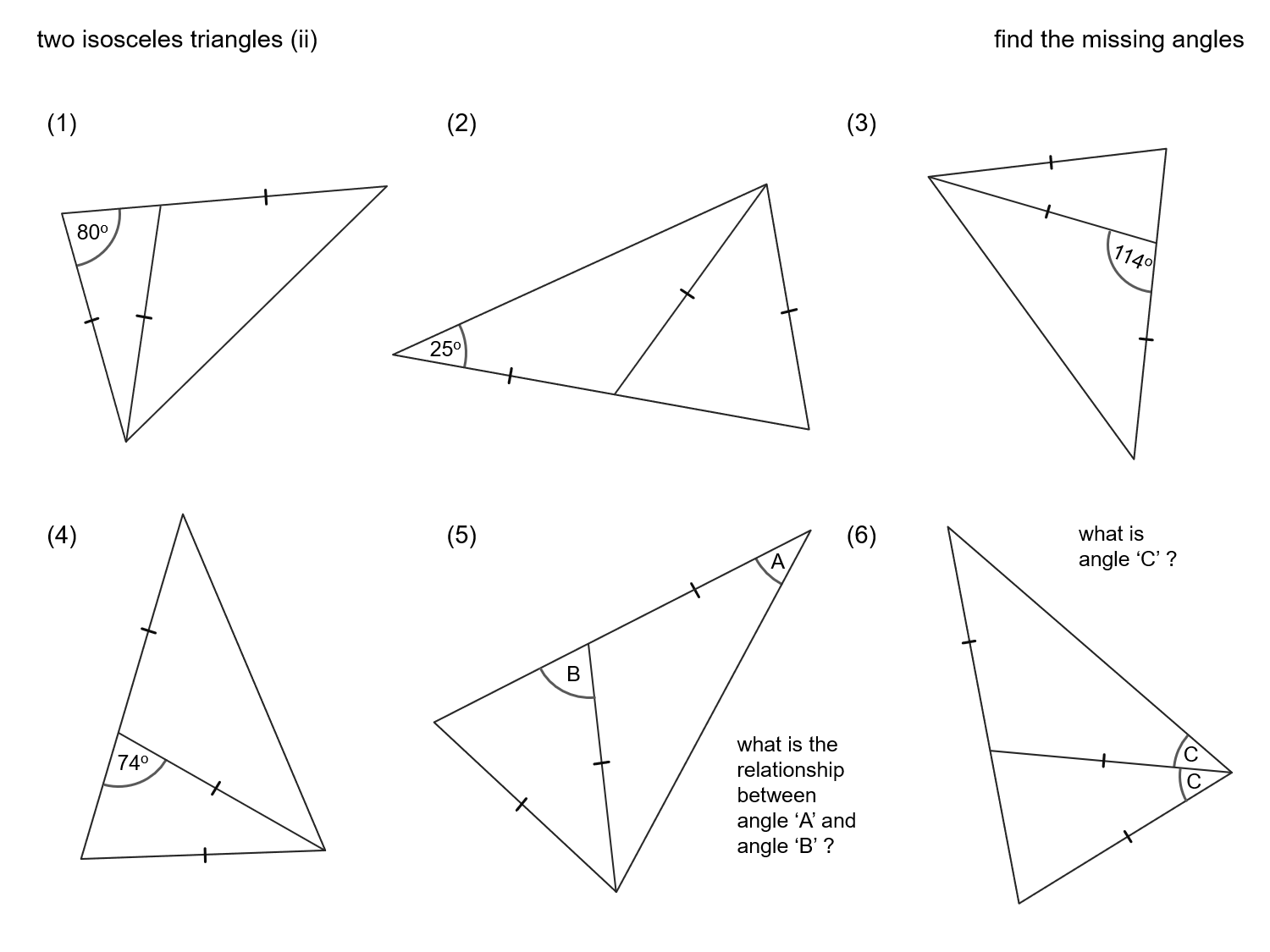 MEDIAN Don Steward mathematics teaching two isosceles triangles stuck