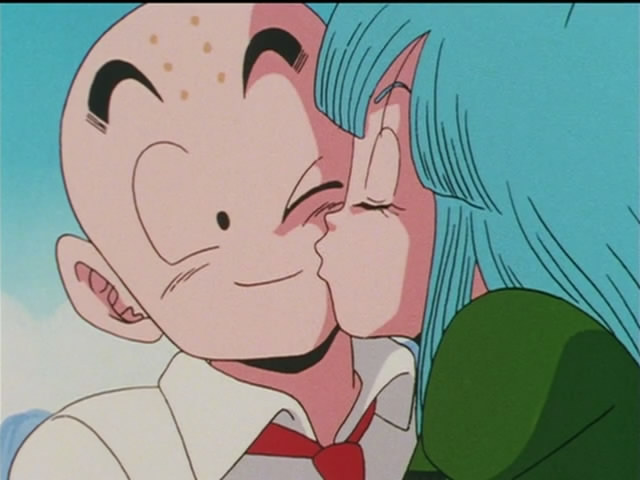 Kuririn and his new girlfriend, Maron, invite Gohan to join them at Kame Ho...