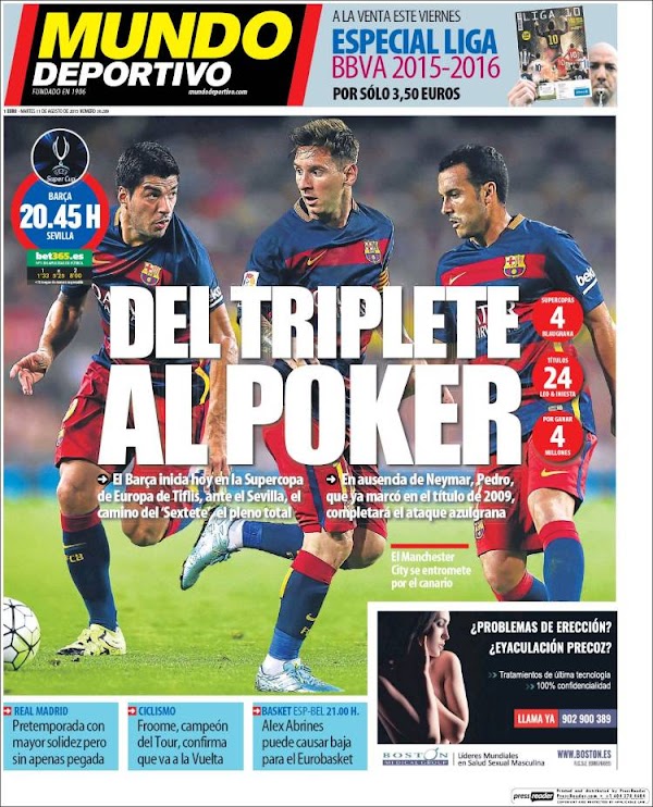 FC Barcelona, Mundo Deportivo: "Del tripleta al poker"