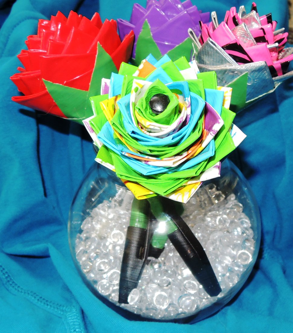 ribbonsmyth Duct Tape Flower Pen Bouquet