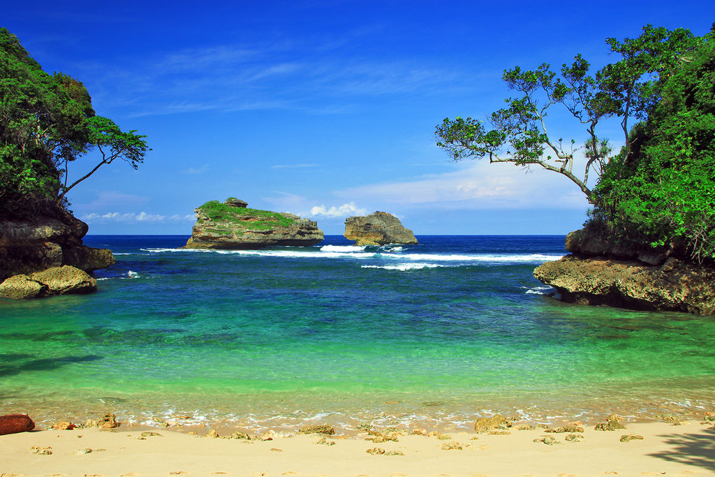 Ngliyep Beach the best beach in malang East Java  
