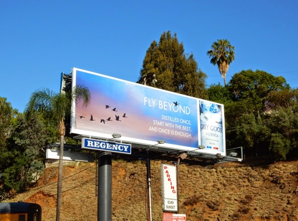 Grey Goose Vodka Fly Beyond 2015 billboard Sunset Strip Grey Goose Vodka Fly Beyond 2015 billboard