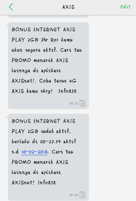 Kuota Internet 2 GB Gratis Dengan Aplikasi AXISnet Update
