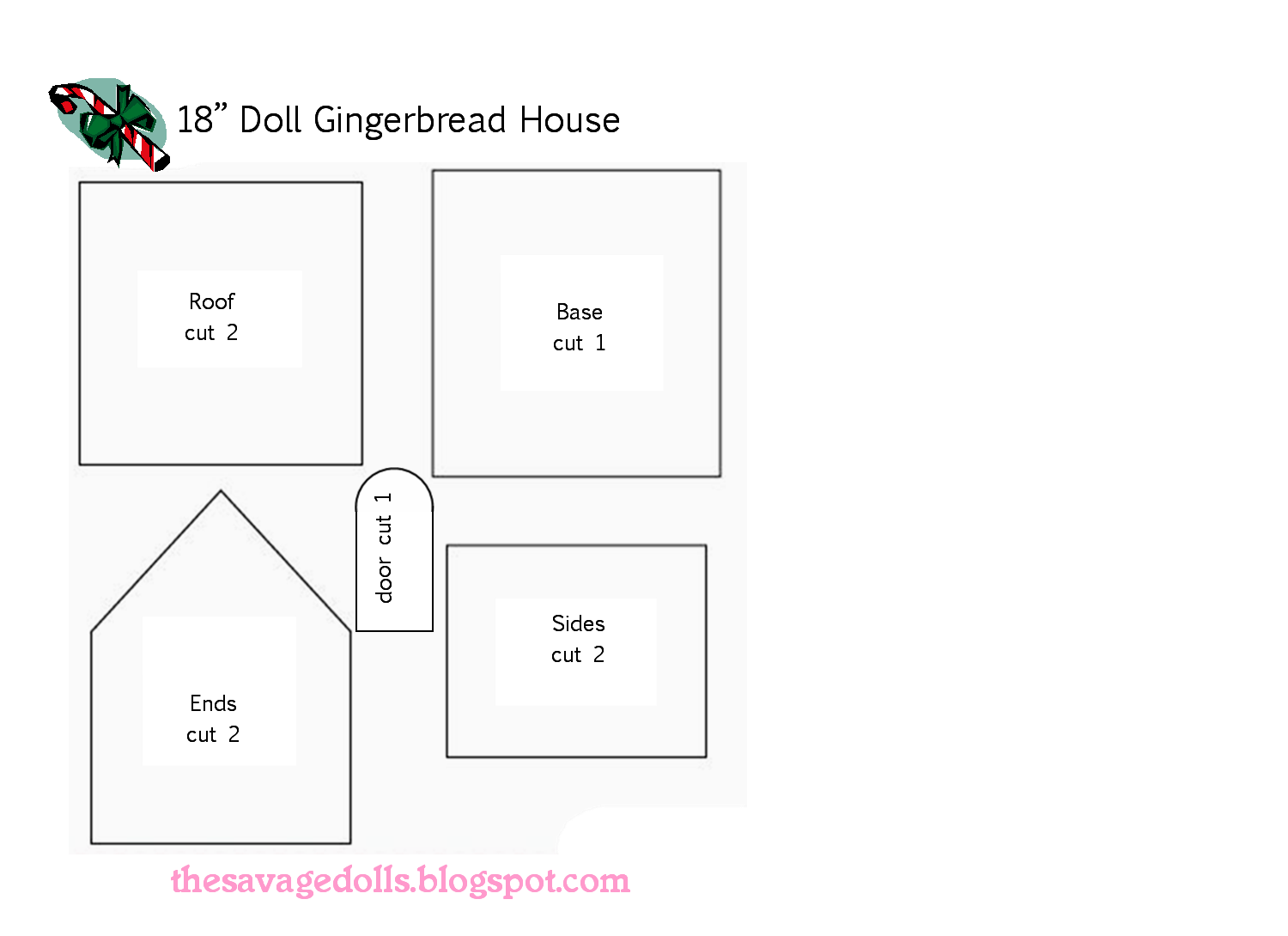 Living A Doll's Life Dolliday Crafts for 18" Dolls Gingerbread Houses