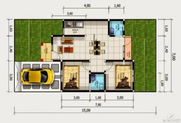 Gambar Rumah Minimalis 1 Lantai Dan Denahnya  Design 