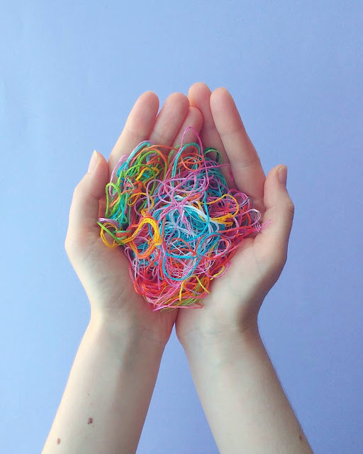 Creating Patchwork Cross Stitch from Leftover Embroidery Threads Scrappy Leftover Embroidery Threads