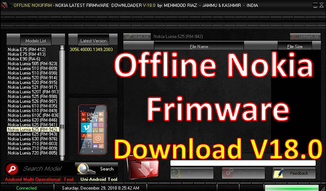 Nokia Firmware Downloader Tool v18.0 By Jonaki TelecoM 