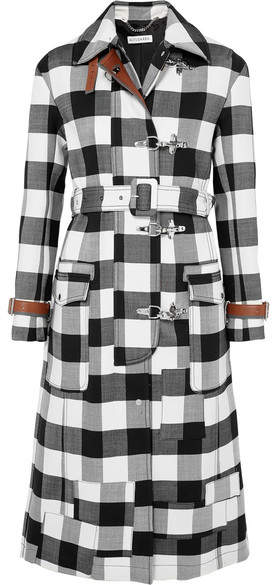 Agrippina checked wool-blend coat