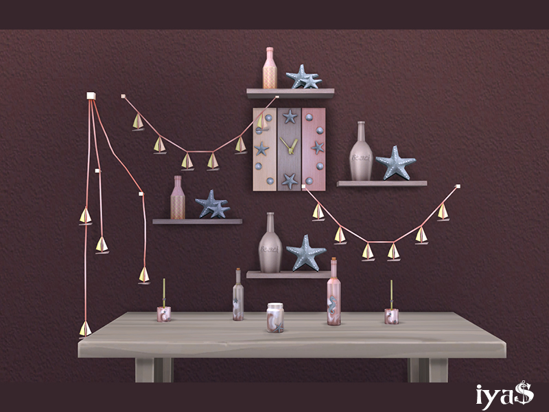 soloriya Seaside Decor. Sims 4