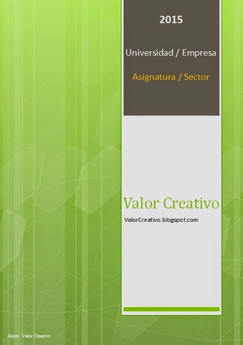 Valor Creativo Portadas Word