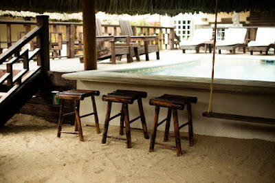 Remax Vip Belize: tropical pool and tiki area