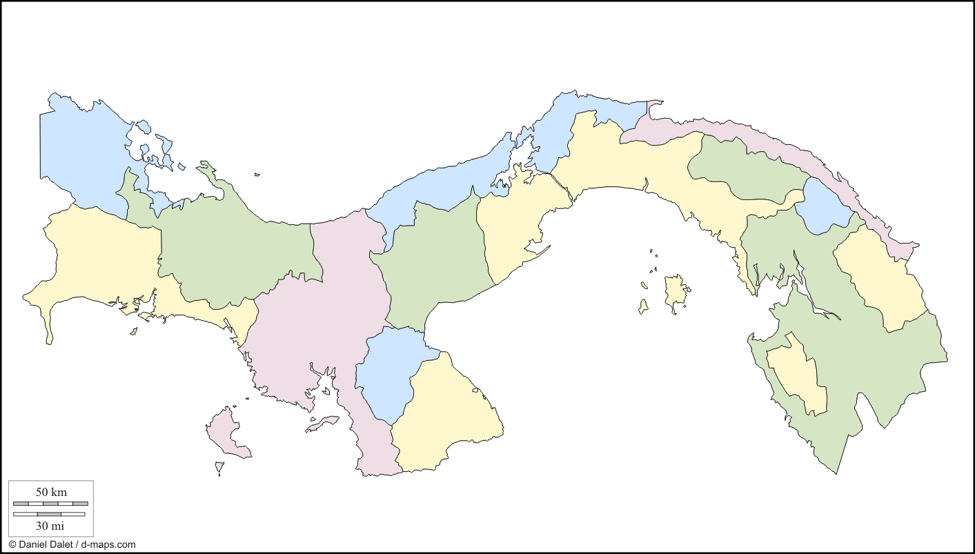 Mapa Politico De Panama