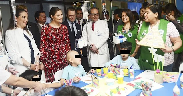 Crown Princess Victoria and Prince Daniel visited INEN in order to check progress in oncology health led by the Peruvian government. Deputy minister Peter Grillo Rojas
