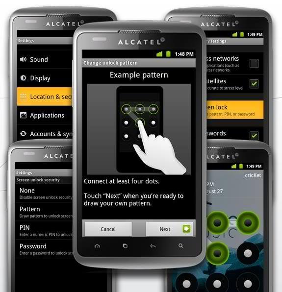 How to Set Pattern Screen Lock to our Phone Featuring Alcatel