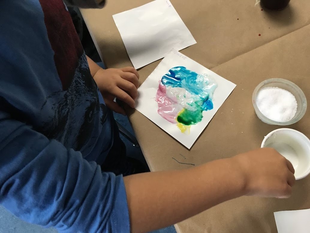 Art & Science Salt, Glue & Food Colouring 3 Year Old and 4 Year Old