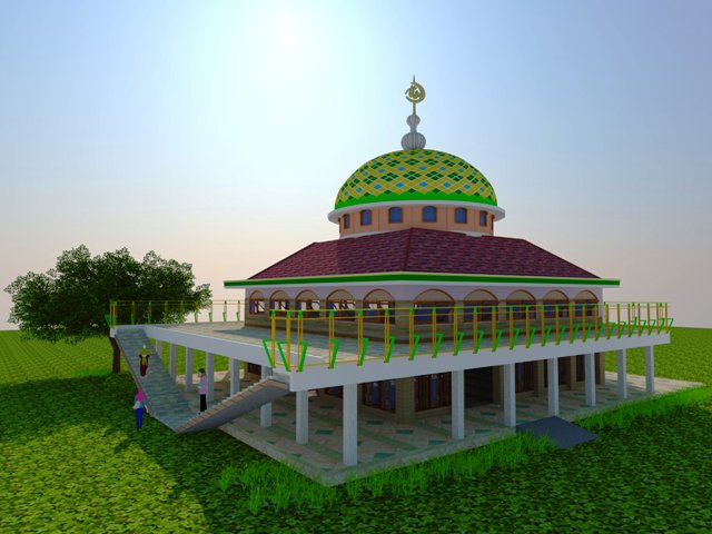 Desain Masjid Raya Abu Bakar Ash-Shiddiq GCA 