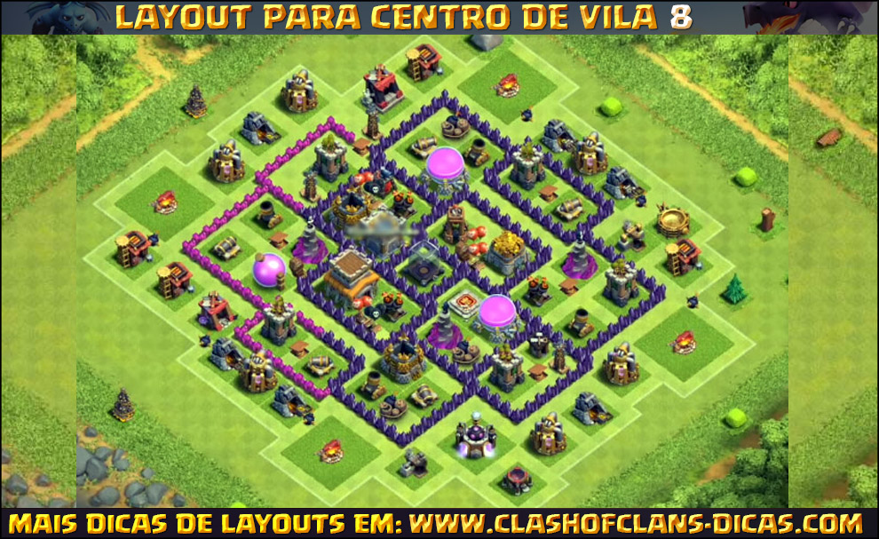 layouts de centro de vila 8 para clash of clans