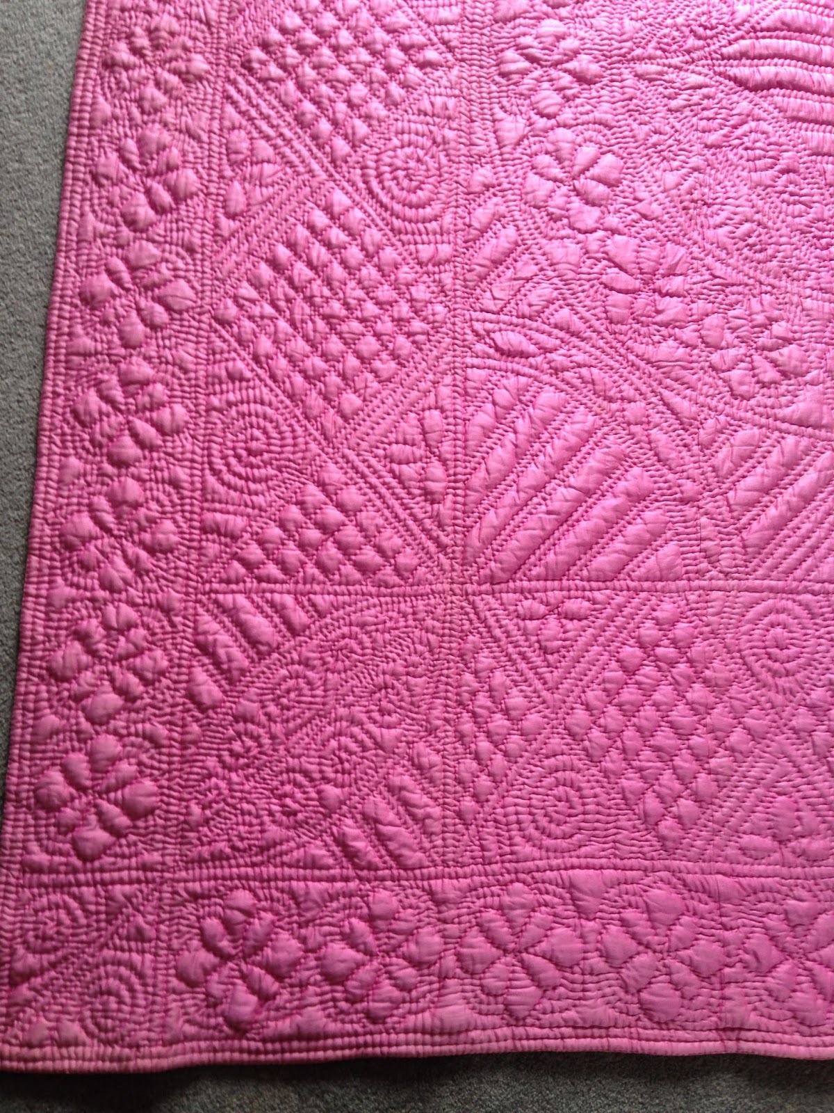 Welsh Quilts Floral and Pink Welsh Wholecloth