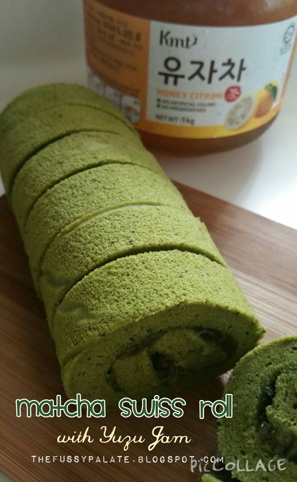 The Fussy Palate Matcha Swiss Roll Cake with Yuzu Jam