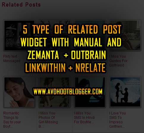 5 Type of  Related Post Widget For Blogger With Thumbnails