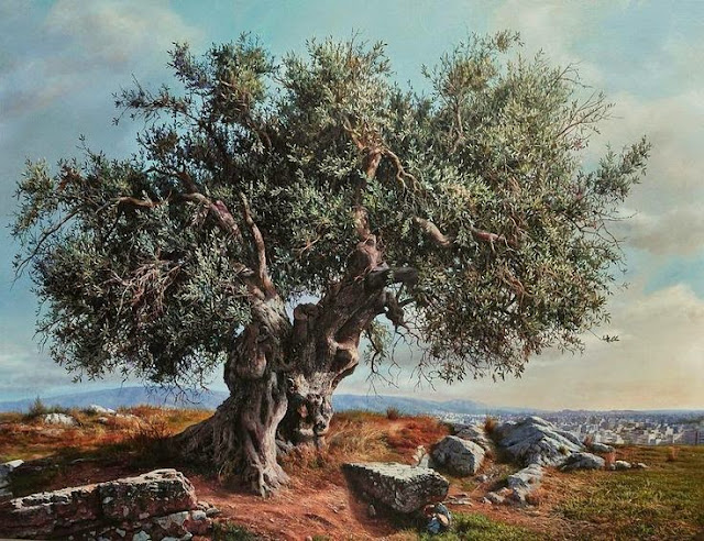Realistic Tree Paintings By Elidon Hoxha