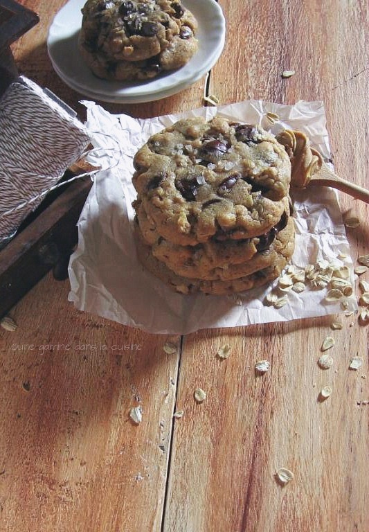 peanut butter + oatmeal chocolate chip cookies | une gamine dans la cuisine 