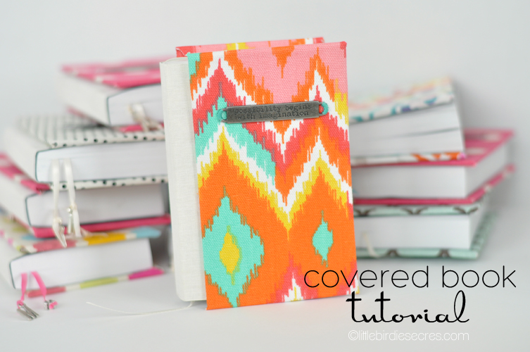 how to cover a book {tutorial} Little Birdie Secrets