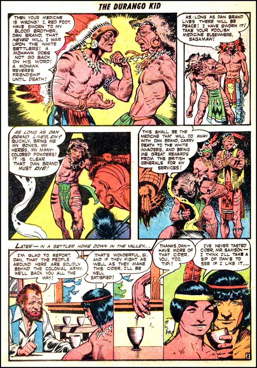 Frank Frazetta 1950s golden age western comic book page / Durango Kid #10
