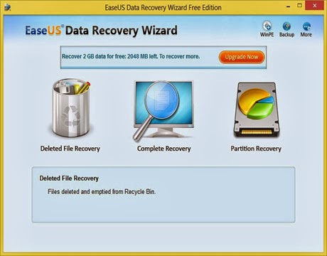 تحميل برنامج إستعادة الملفات والبيانات المحذوفة المميز مجاناً EaseUS Data Recovery Wizard Free 6-1