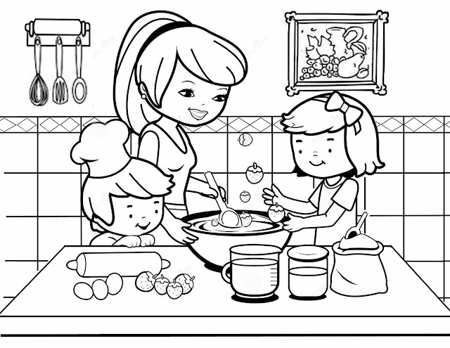 TERBARU 10 GAMBAR MEWARNAI PEMANDANGAN DENGAN OBJEK LUCU: GAMBAR