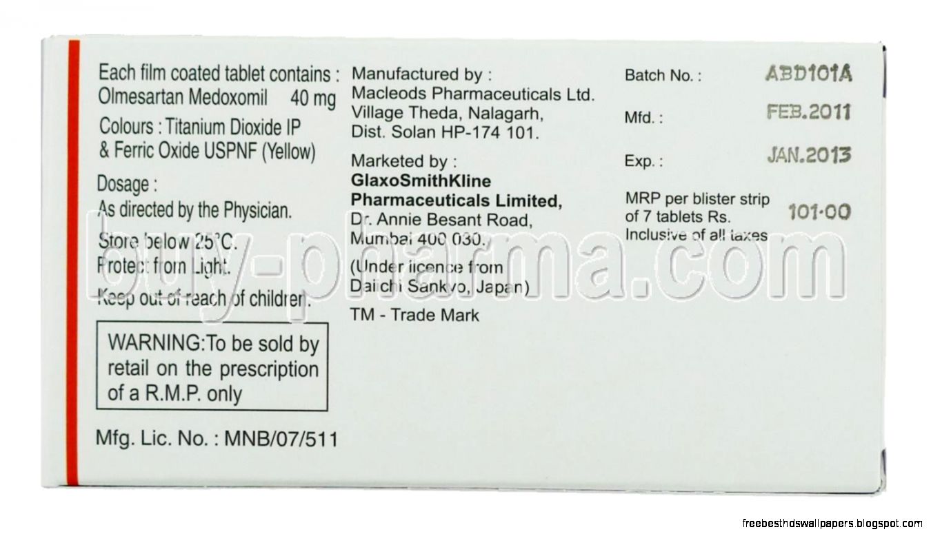 Benitec Olmesartan Medoxomil is an angiotensin II receptor