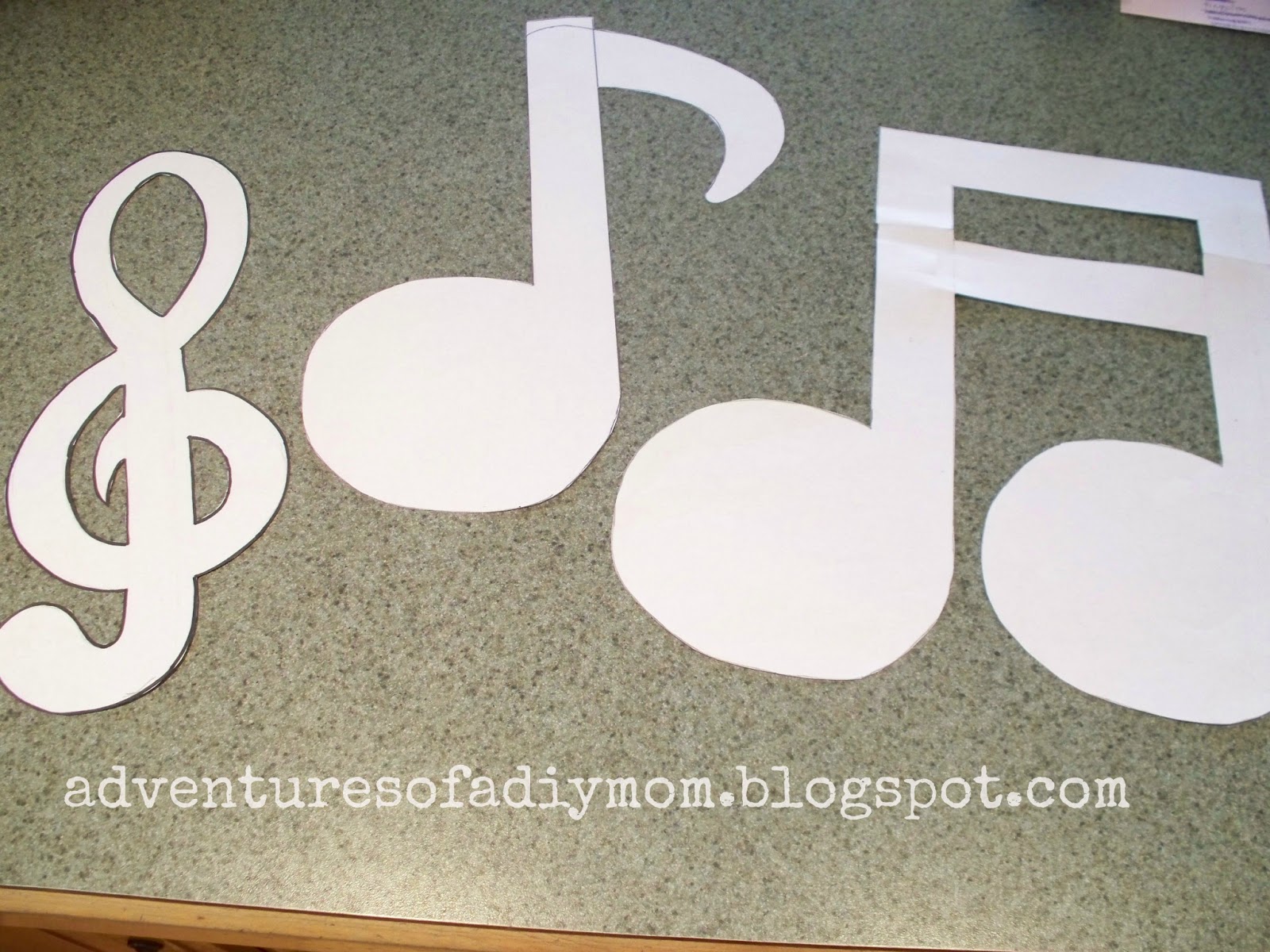 Mod Podge Wooden Music Notes Decor Adventures of a DIY Mom