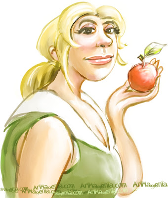 Apple girl is a cartoon by Artmagenta