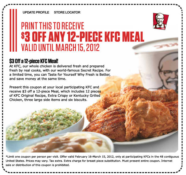 Free Printable Coupons: Kfc Coupons