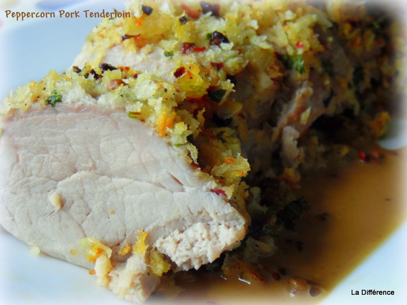 La Différence Peppercorn Pork Tenderloin with Marsala Sauce