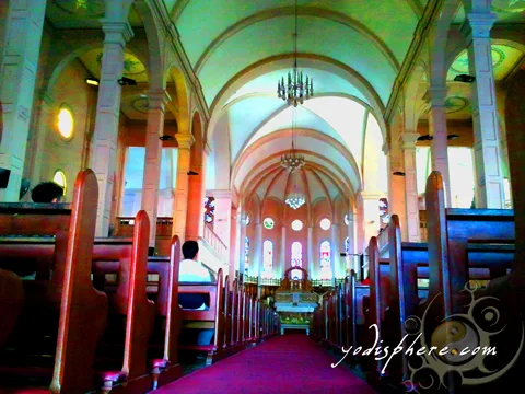 Architectural details of the interior of the Baguio Cathedral