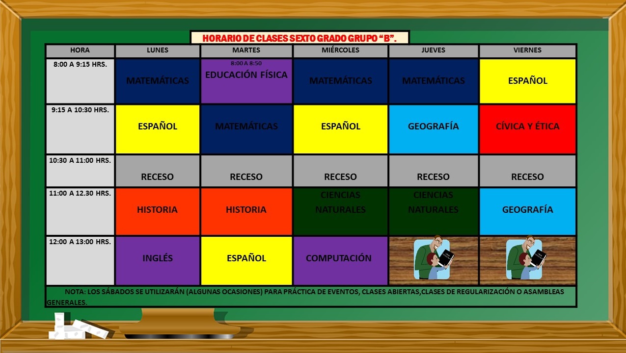 Horario De Sexto Grado De Primaria mppinforma.blogspot.mx