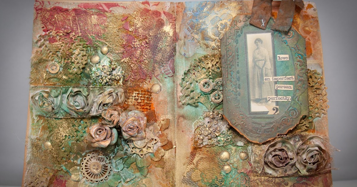 Vintage Handmade Vintage art journal page