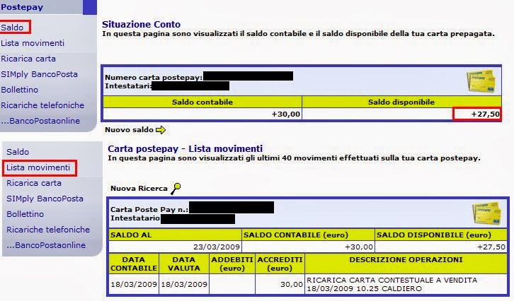 Come sapere quanti soldi ho sulla postepay?