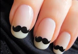 nails nail mustache designs manicure paint pretty very ladies