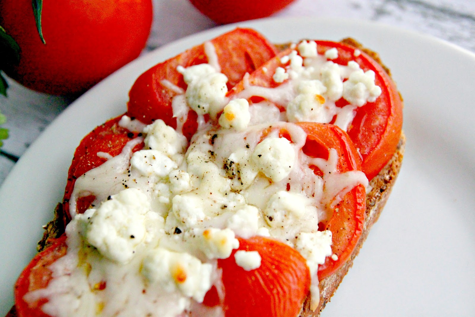 Goat Cheese & Mozzarella Tomato Toast Recipe The Cottage Mama
