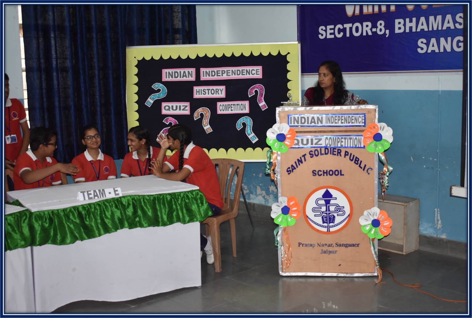 Saint Soldier Public School Pratap Nagar Jaipur Indian Independence Quiz Competition Ssps