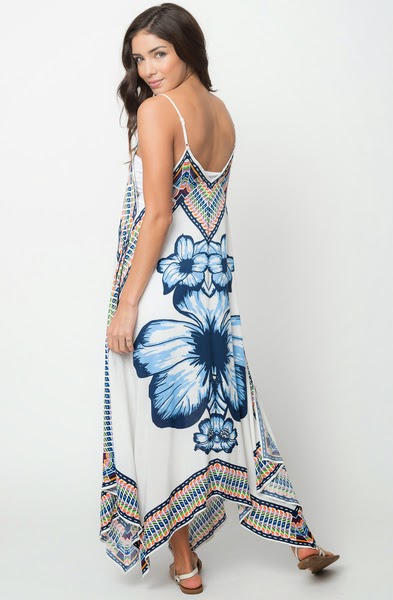 Buy cheap hawaiian asymmetrical maxi dress online at caralase.com